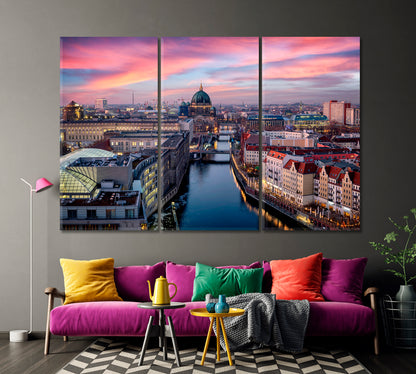 Famous Berlin Cathedral Canvas Print-Canvas Print-CetArt-1 Panel-24x16 inches-CetArt