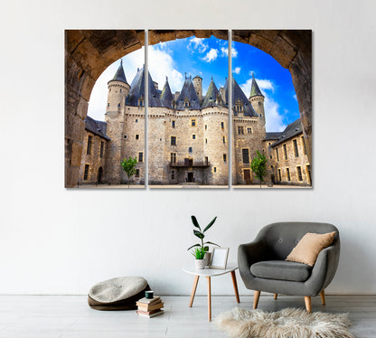 Castle of Jumilhac-le-Grand France Canvas Print-Canvas Print-CetArt-1 Panel-24x16 inches-CetArt