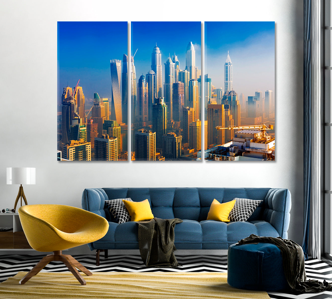 Dubai Marina Skyline Dubai United Arab Emirates Canvas Print-Canvas Print-CetArt-1 Panel-24x16 inches-CetArt