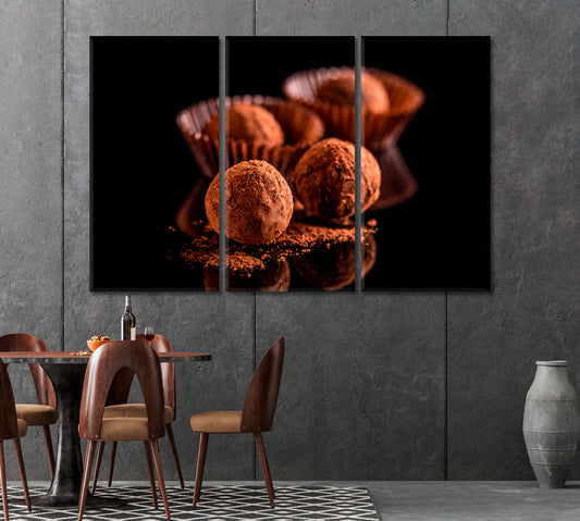 Sweet Chocolate Truffles Canvas Print-Canvas Print-CetArt-1 Panel-24x16 inches-CetArt