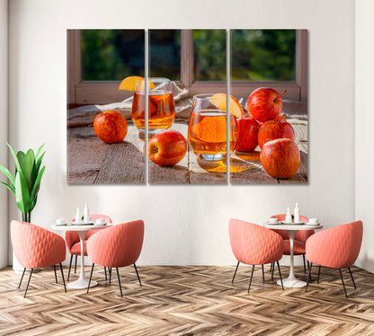 Delicious Fresh Apple Juice Canvas Print-Canvas Print-CetArt-1 Panel-24x16 inches-CetArt