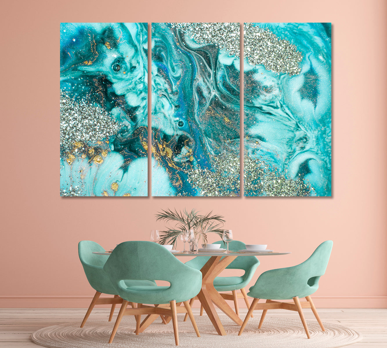 Marble Abstraction in Oriental Style Canvas Print-Canvas Print-CetArt-1 Panel-24x16 inches-CetArt