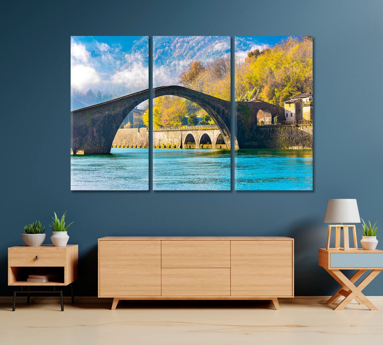 Ponte della Maddalena Devil's Bridge Italy Canvas Print-Canvas Print-CetArt-1 Panel-24x16 inches-CetArt