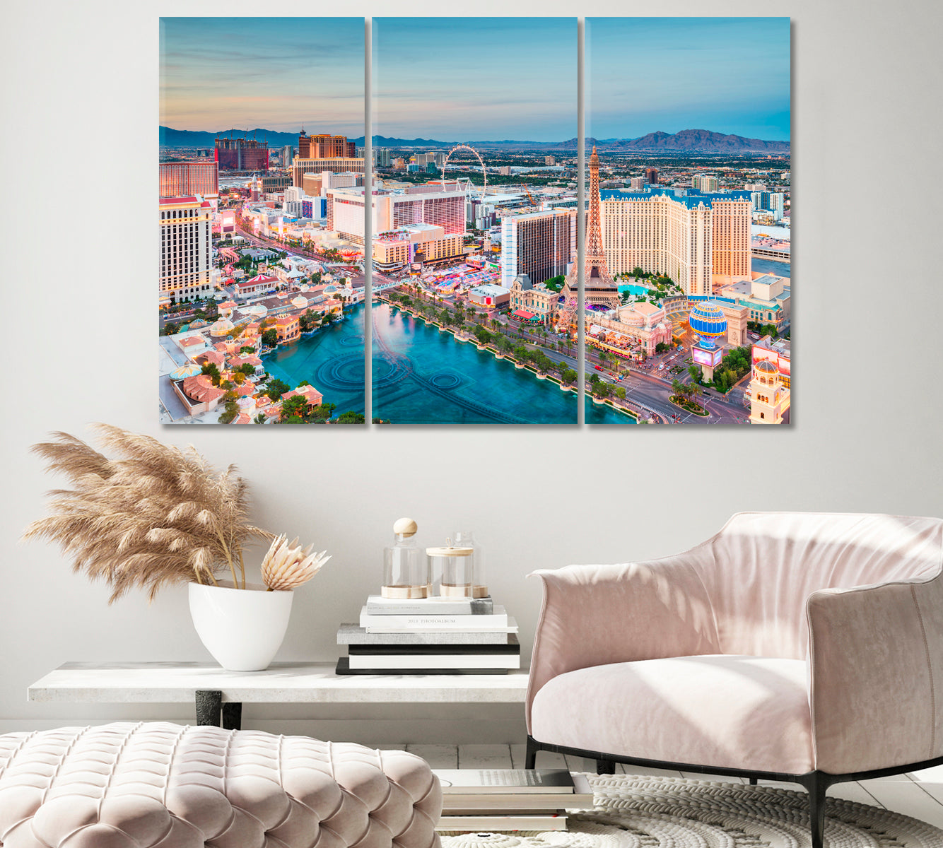 Las Vegas City Lights Nevada USA Canvas Print-Canvas Print-CetArt-1 Panel-24x16 inches-CetArt