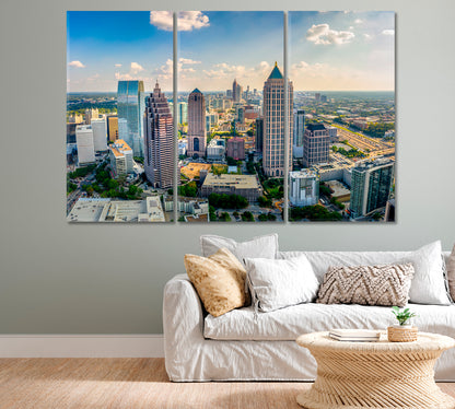 Atlanta Downtown Georgia USA Canvas Print-Canvas Print-CetArt-1 Panel-24x16 inches-CetArt