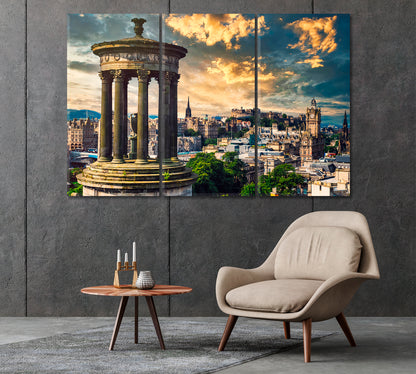 Dramatic Sky over Edinburgh Scotland Canvas Print-Canvas Print-CetArt-1 Panel-24x16 inches-CetArt