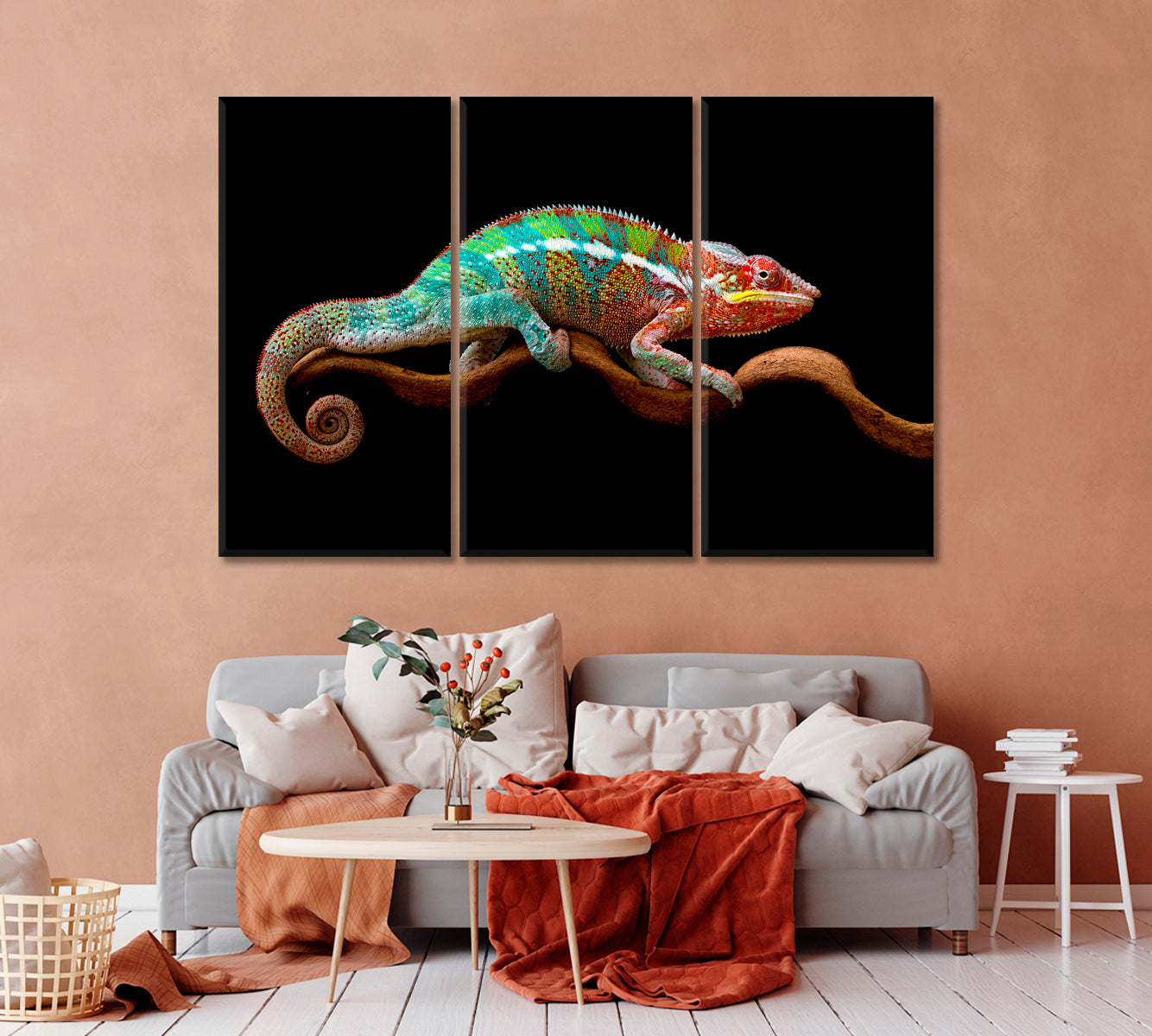 Panther Chameleon Canvas Print-Canvas Print-CetArt-1 Panel-24x16 inches-CetArt