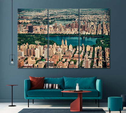 Aerial View of Central Park Manhattan Canvas Print-Canvas Print-CetArt-1 Panel-24x16 inches-CetArt