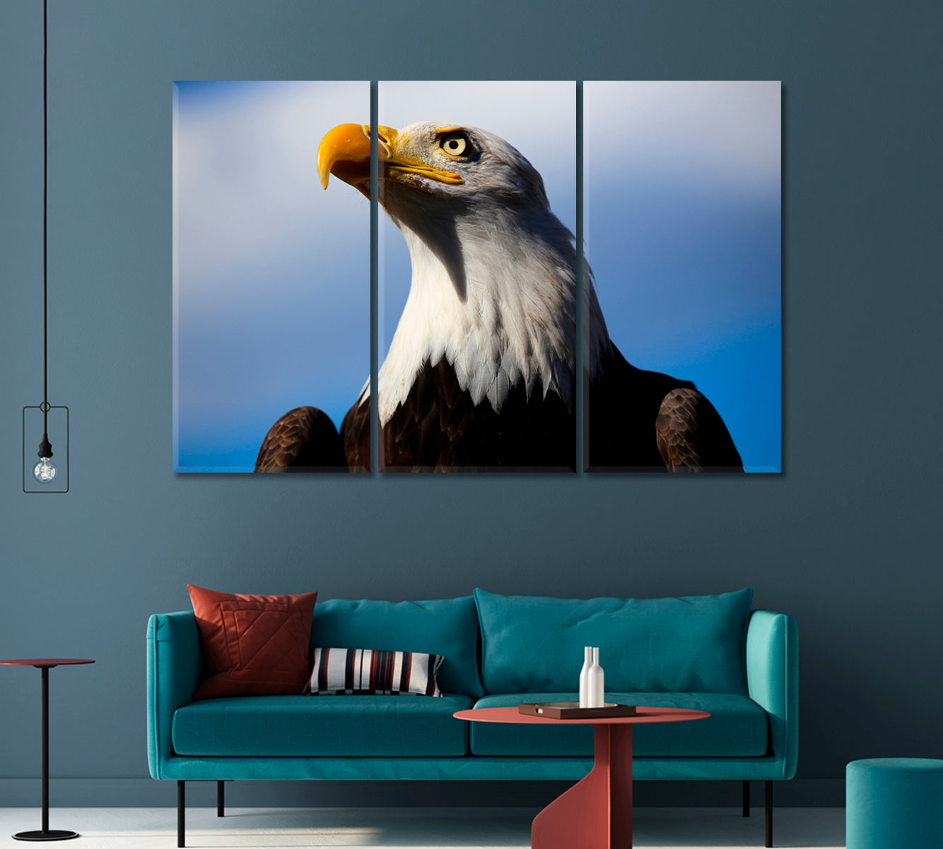 Powerful American Bald Eagle Canvas Print-Canvas Print-CetArt-1 Panel-24x16 inches-CetArt