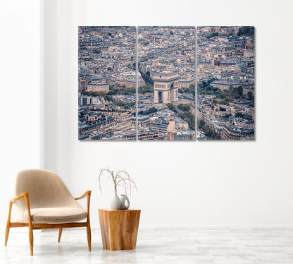 Arc de Triomphe in Paris Canvas Print-Canvas Print-CetArt-1 Panel-24x16 inches-CetArt