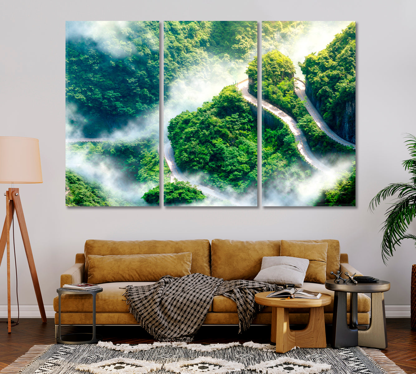 Tongtian Road to Tianmen Mountain Zhangjiajie National Forest Park Canvas Print-Canvas Print-CetArt-1 Panel-24x16 inches-CetArt