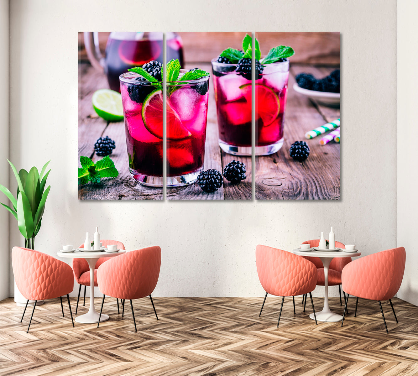 Blackberry Lemonade Canvas Print-Canvas Print-CetArt-1 Panel-24x16 inches-CetArt