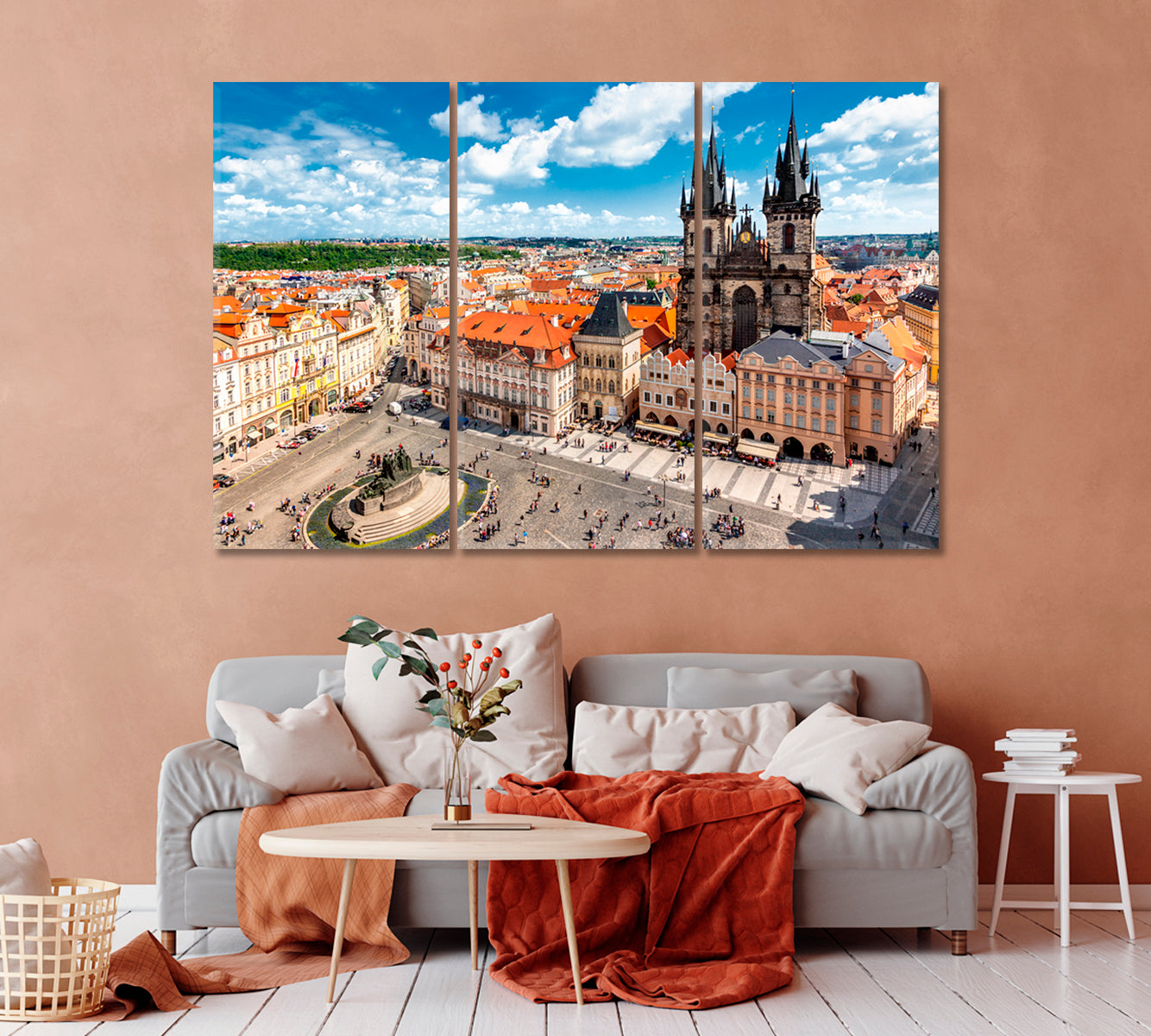 Old Town Square in Prague Canvas Print-Canvas Print-CetArt-1 Panel-24x16 inches-CetArt