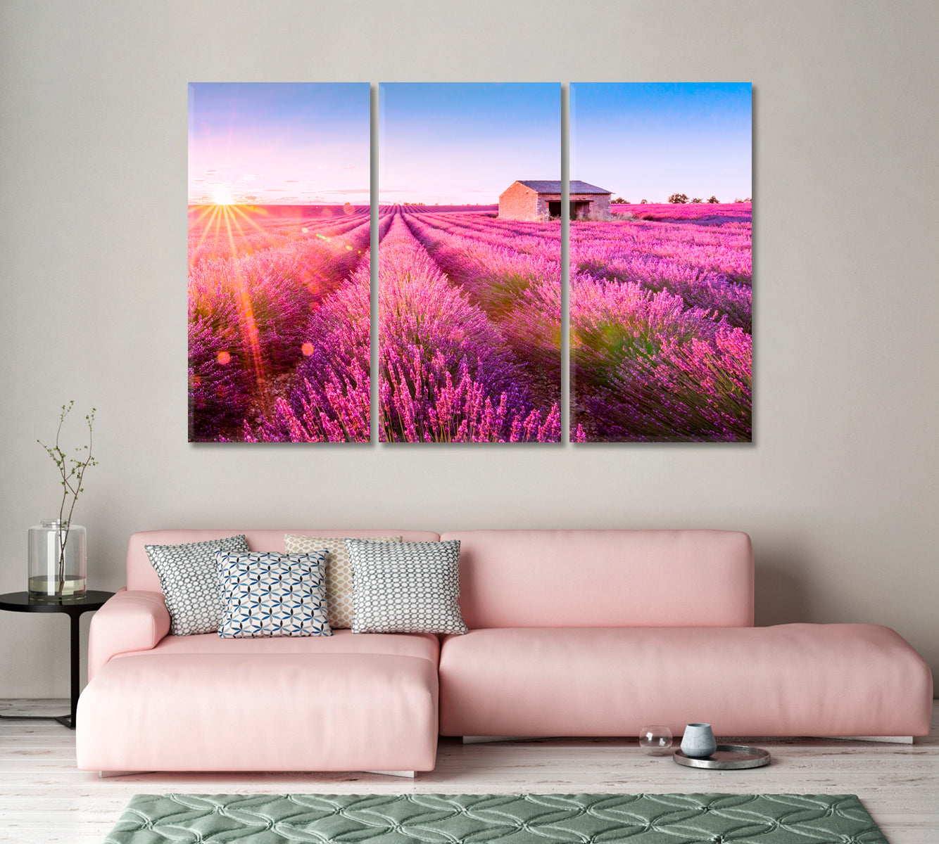 Valensole Lavender Fields on Summer Day Provence France Canvas Print-Canvas Print-CetArt-1 Panel-24x16 inches-CetArt