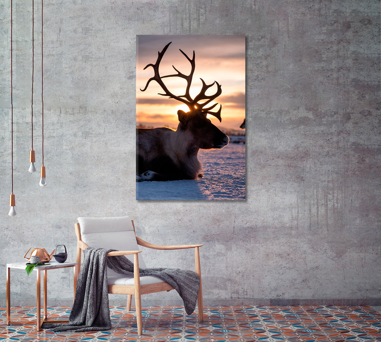 Reindeer Canvas Print-Canvas Print-CetArt-1 panel-16x24 inches-CetArt