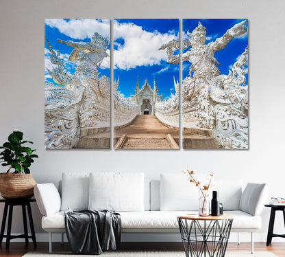 Temple Wat Rong Khun Thailand Canvas Print-Canvas Print-CetArt-1 Panel-24x16 inches-CetArt