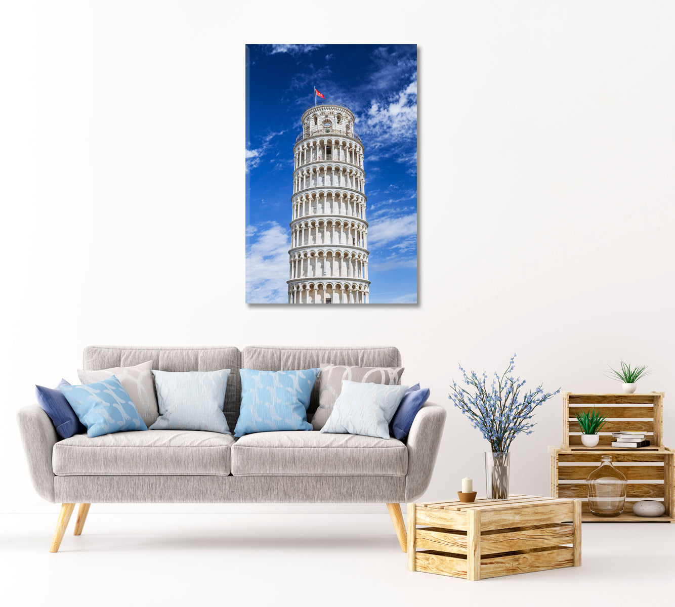 Leaning Tower of Pisa Tuscany Italy Canvas Print-Canvas Print-CetArt-1 panel-16x24 inches-CetArt