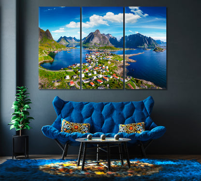 Reine Village in Lofoten Norway Canvas Print-Canvas Print-CetArt-1 Panel-24x16 inches-CetArt