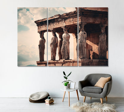 Erechtheion Temple in Acropolis in Athens Greece Canvas Print-Canvas Print-CetArt-1 Panel-24x16 inches-CetArt