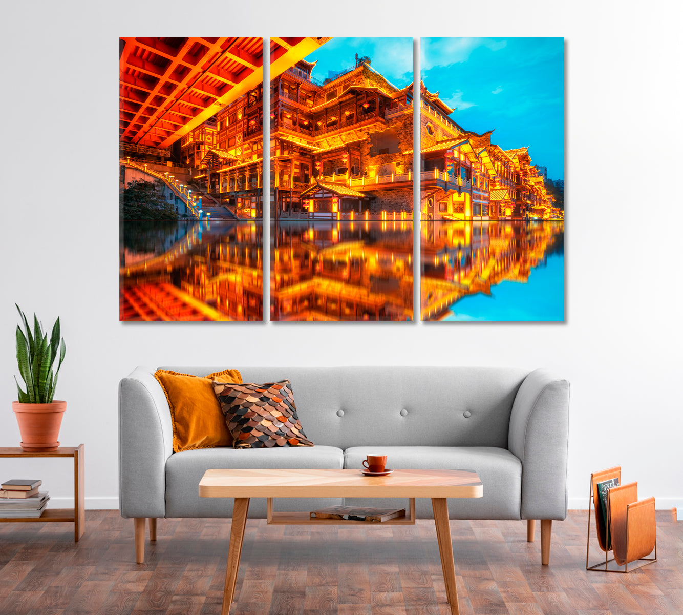 Chongqing Hongyadong Street Canvas Print-Canvas Print-CetArt-1 Panel-24x16 inches-CetArt