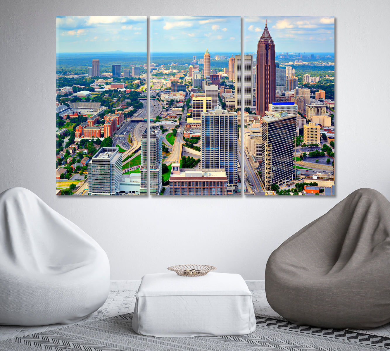 Downtown Atlanta Georgia USA Canvas Print-Canvas Print-CetArt-1 Panel-24x16 inches-CetArt