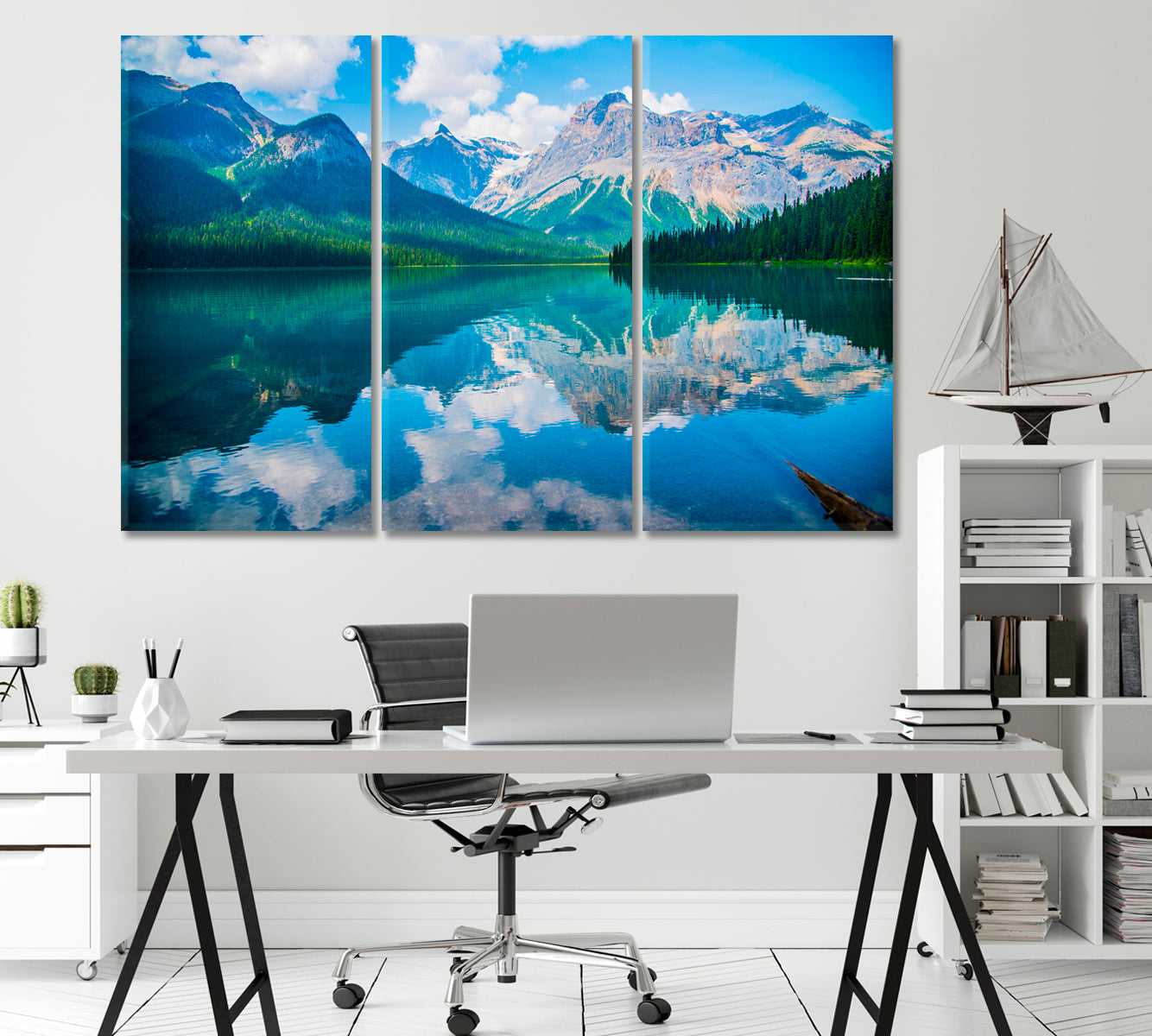 Snow Capped Mountains Banff National Park Canada Canvas Print-Canvas Print-CetArt-1 Panel-24x16 inches-CetArt