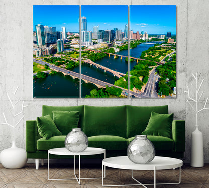 Austin Cityscape United States Canvas Print-Canvas Print-CetArt-1 Panel-24x16 inches-CetArt