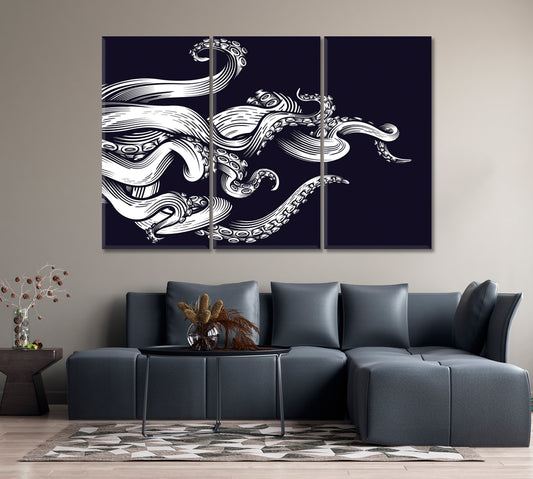 Octopus Tentacles Canvas Print-Canvas Print-CetArt-1 Panel-24x16 inches-CetArt