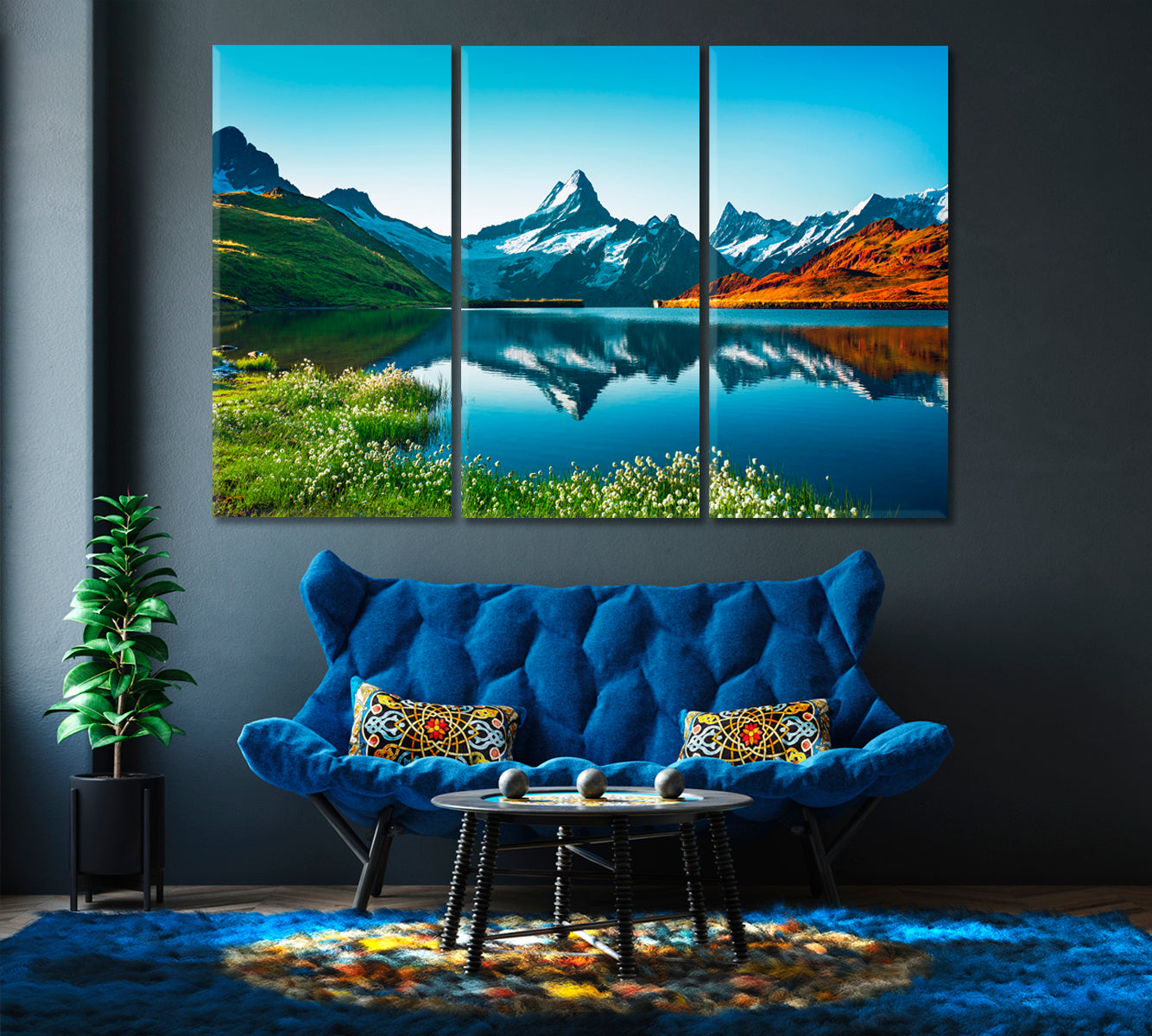 Switzerland Alps Grindelwald Valley Canvas Print-Canvas Print-CetArt-1 Panel-24x16 inches-CetArt