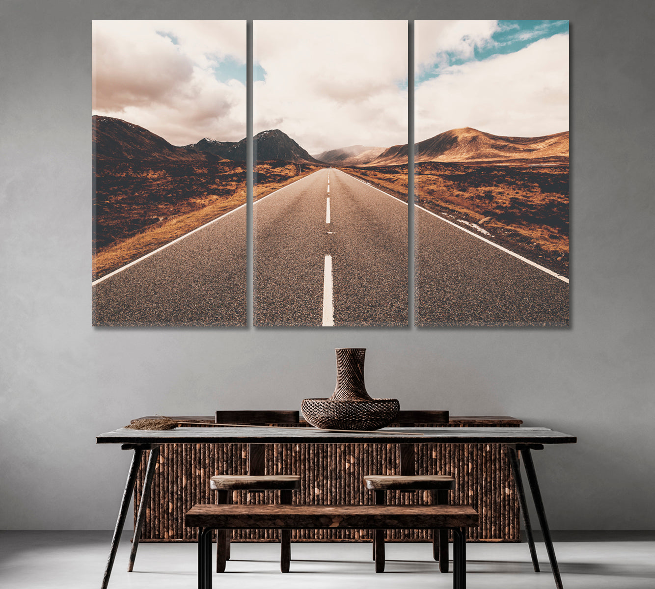 Road in Glencoe Scotland Canvas Print-Canvas Print-CetArt-1 Panel-24x16 inches-CetArt