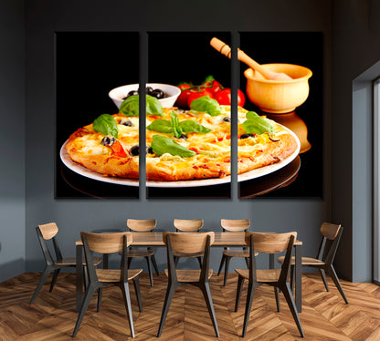 Tasty Pizza Canvas Print-Canvas Print-CetArt-1 Panel-24x16 inches-CetArt