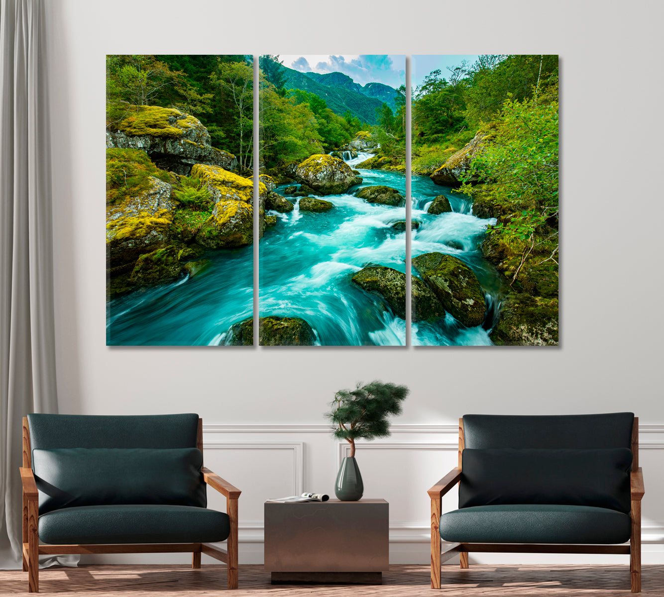 Geiranger Fjord Norway Canvas Print-Canvas Print-CetArt-1 Panel-24x16 inches-CetArt