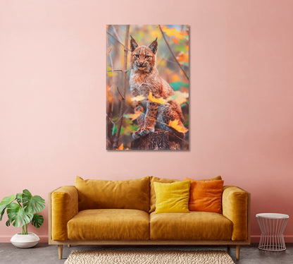 European Lynx Kitten Canvas Print-Canvas Print-CetArt-1 panel-16x24 inches-CetArt