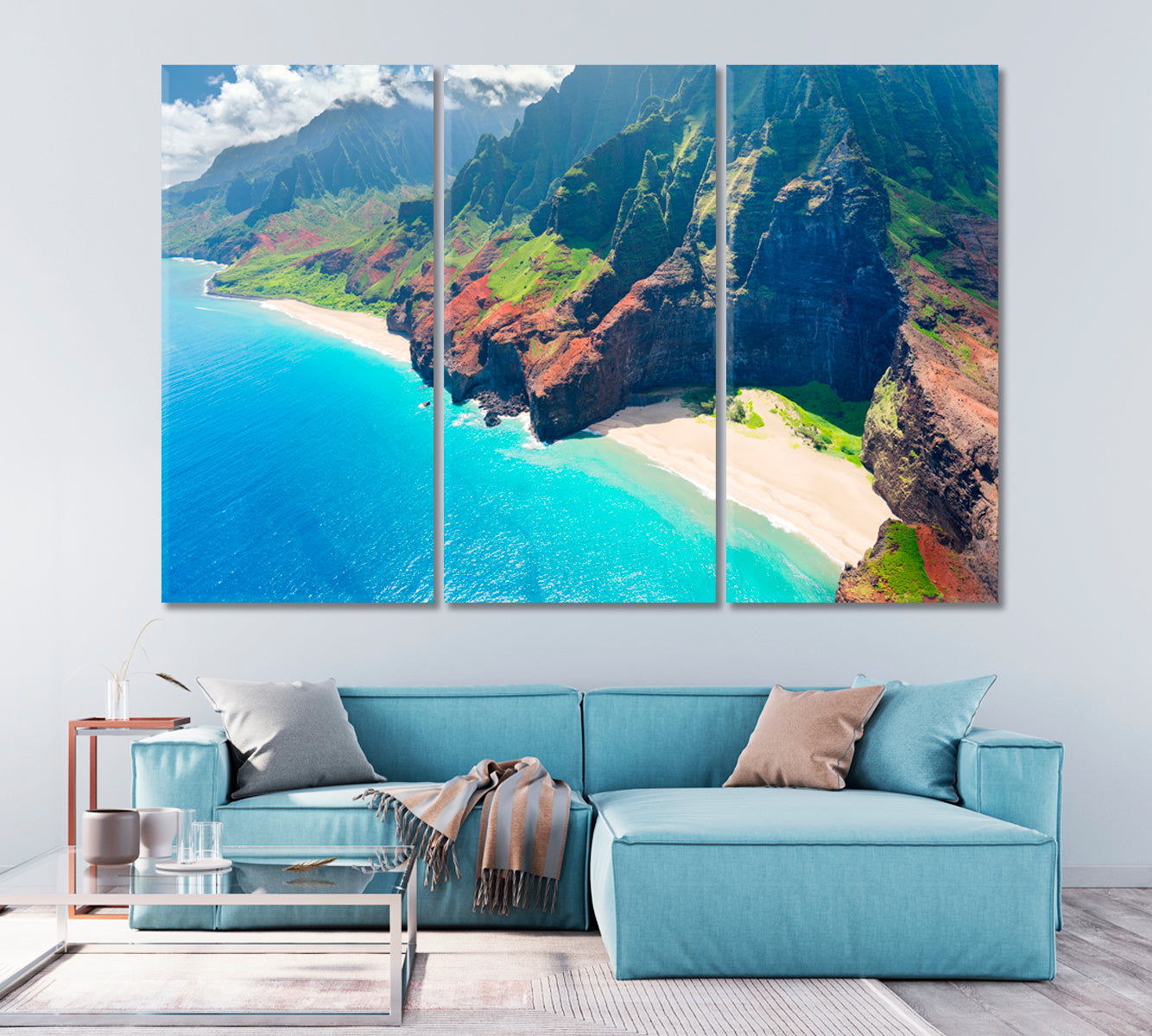 Sunny Day on Kauai Island Hawaii Canvas Print-Canvas Print-CetArt-1 Panel-24x16 inches-CetArt