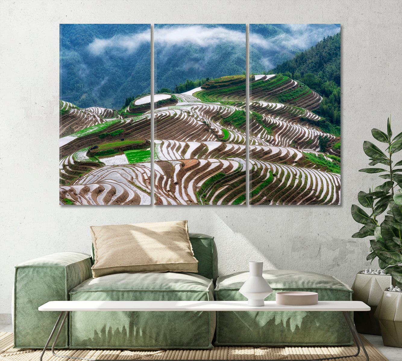 Longsheng Rice Terraces China Canvas Print-Canvas Print-CetArt-1 Panel-24x16 inches-CetArt