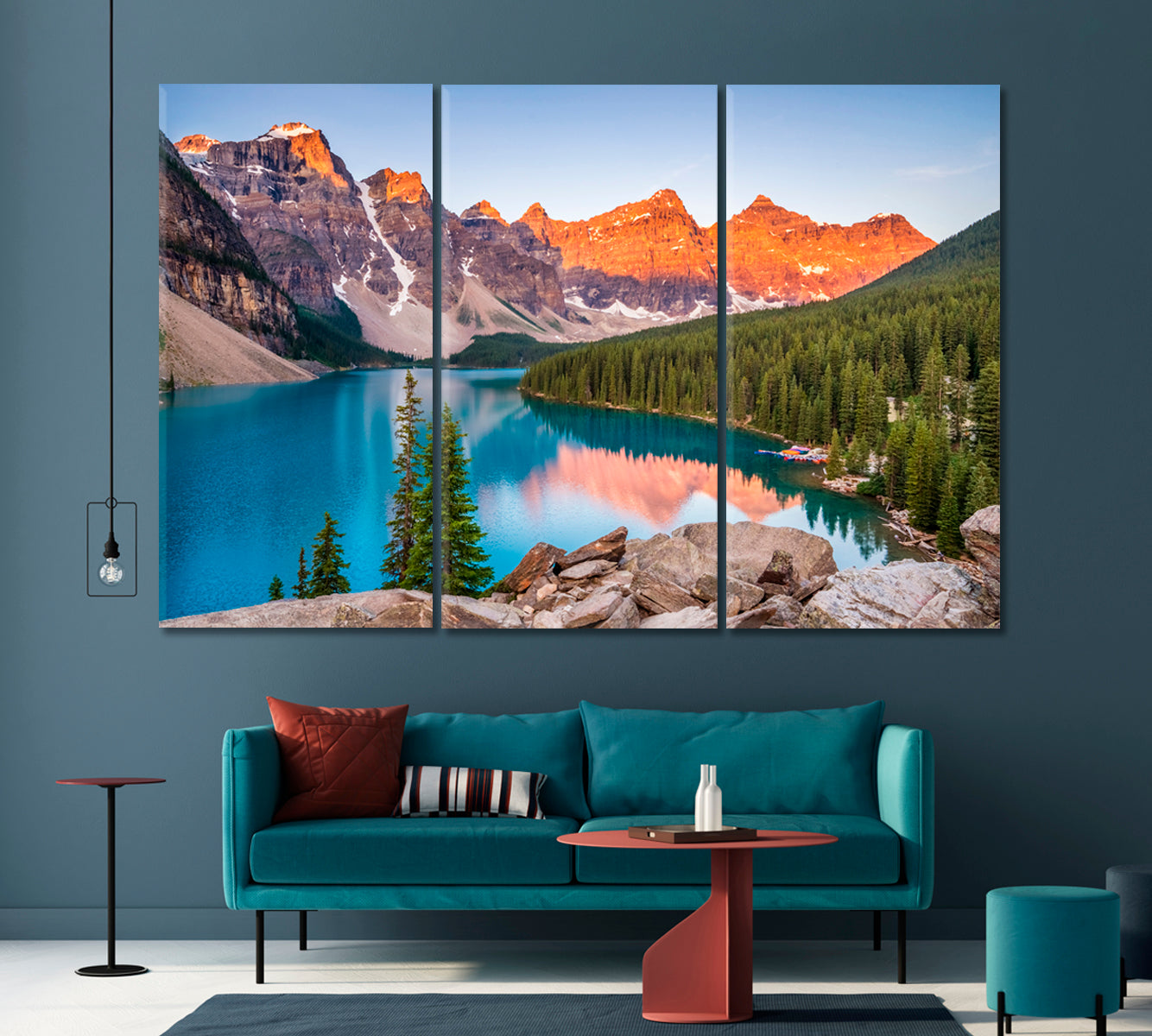 Sunrise over Moraine Lake Canada Canvas Print-Canvas Print-CetArt-1 Panel-24x16 inches-CetArt