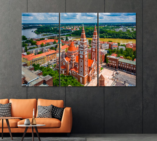 Votive Church in Szeged Hungary Canvas Print-Canvas Print-CetArt-1 Panel-24x16 inches-CetArt