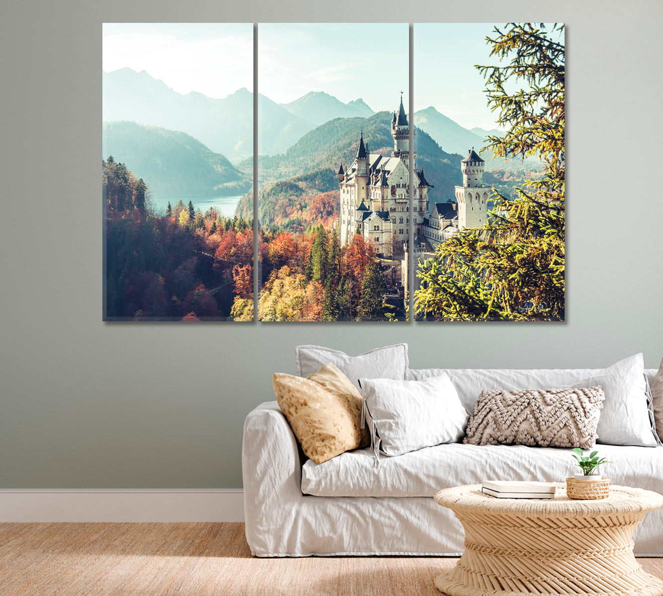 Neuschwanstein Castle Germany Canvas Print-Canvas Print-CetArt-1 Panel-24x16 inches-CetArt