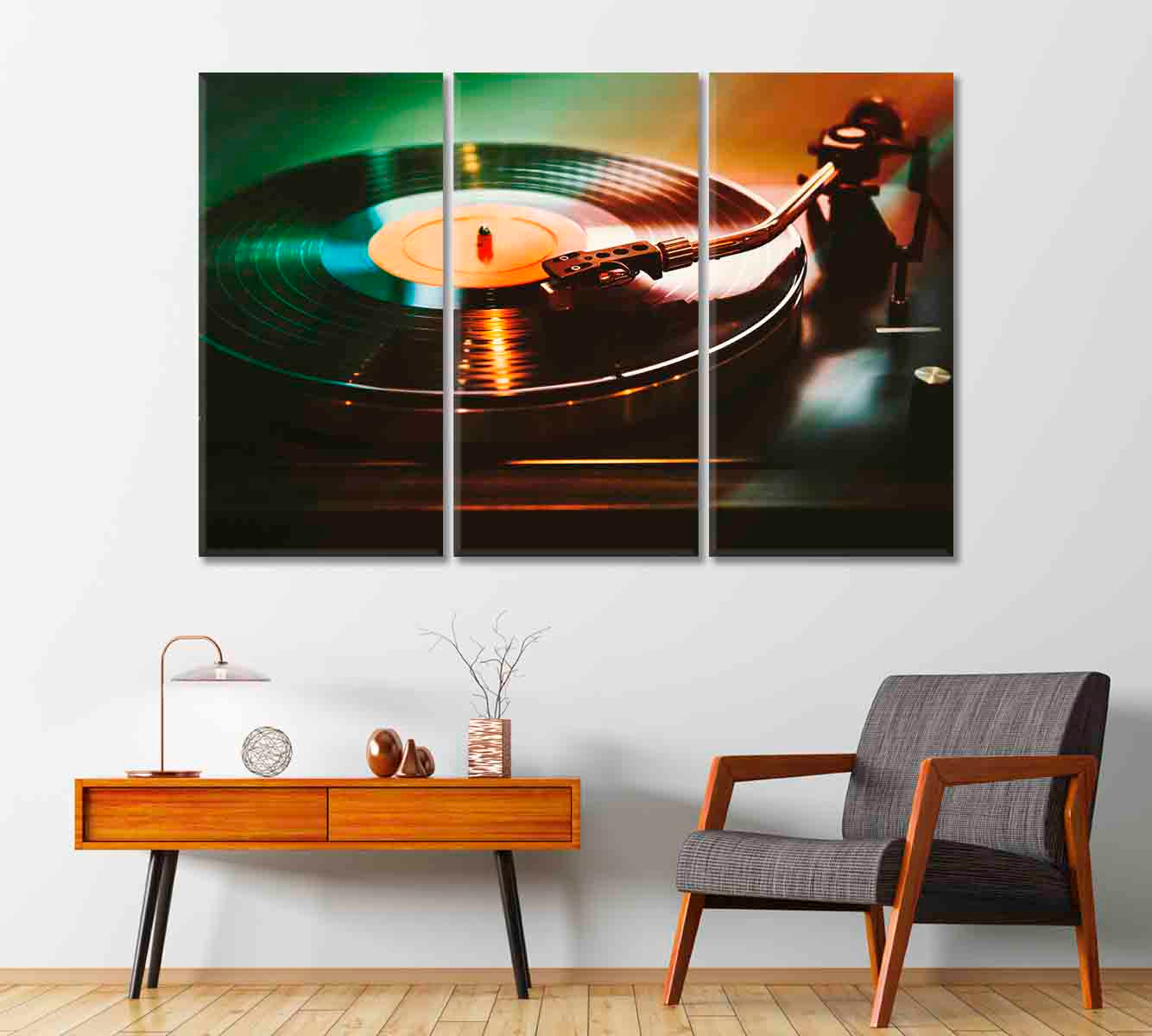 Record Player Canvas Print-Canvas Print-CetArt-1 Panel-24x16 inches-CetArt