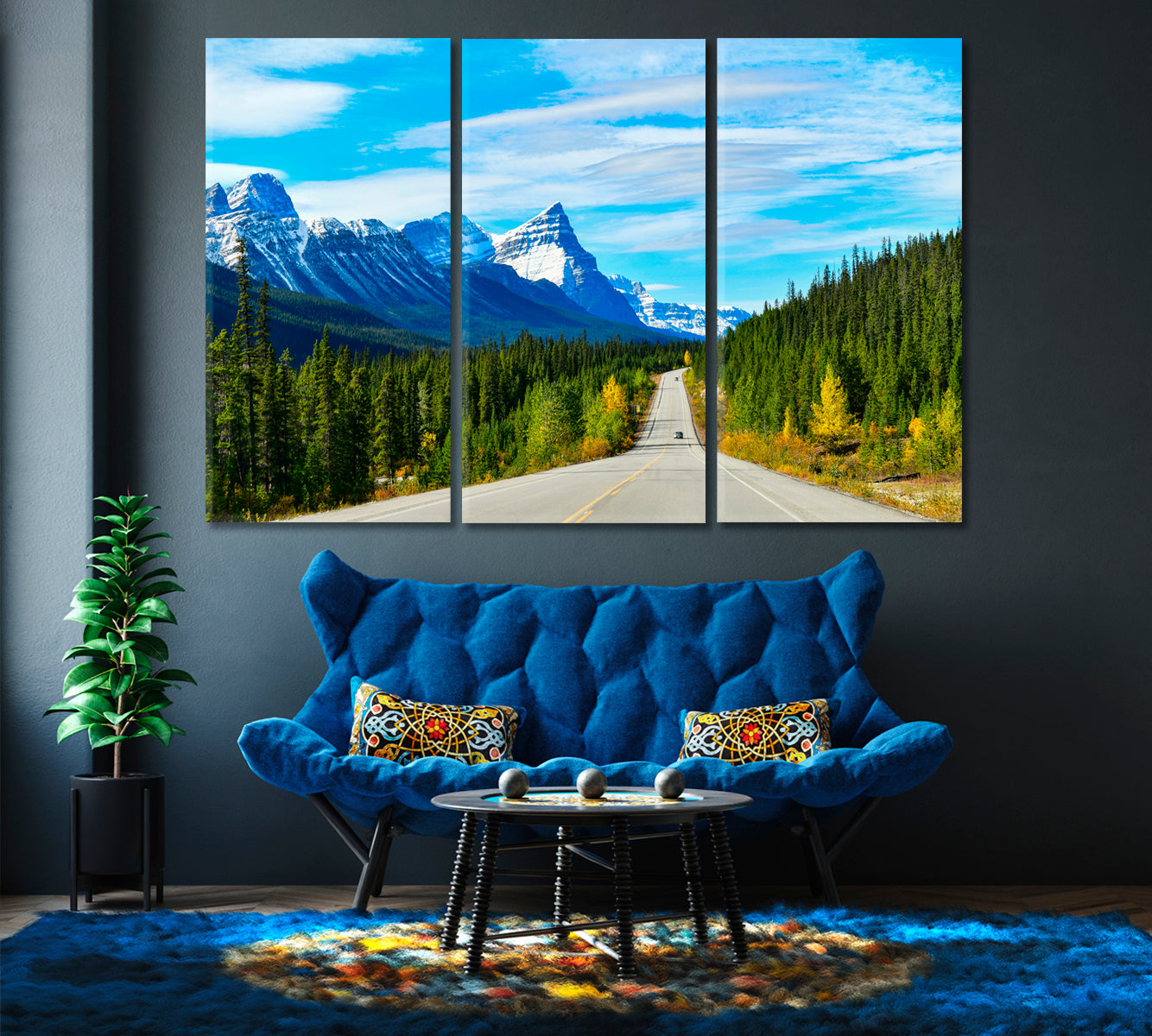 Road 93 Jasper National Park Canada Canvas Print-Canvas Print-CetArt-1 Panel-24x16 inches-CetArt