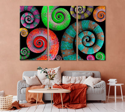 Colorful Chameleon Tails Canvas Print-Canvas Print-CetArt-1 Panel-24x16 inches-CetArt