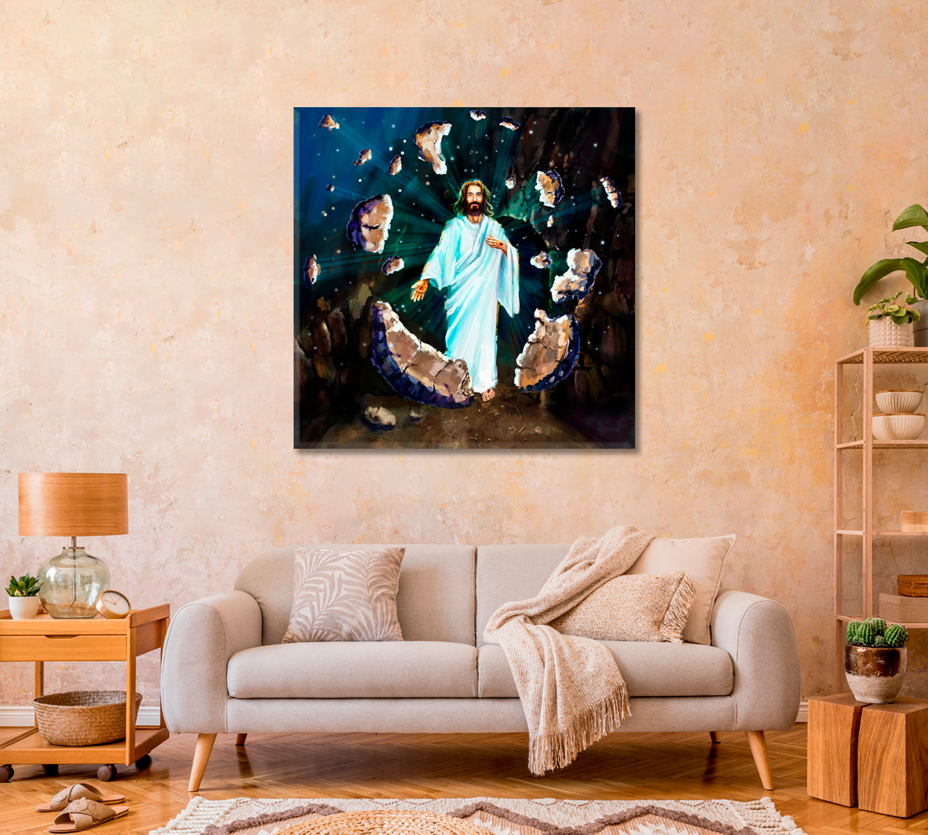 The Resurrection of Jesus Canvas Print-Canvas Print-CetArt-1 panel-12x12 inches-CetArt