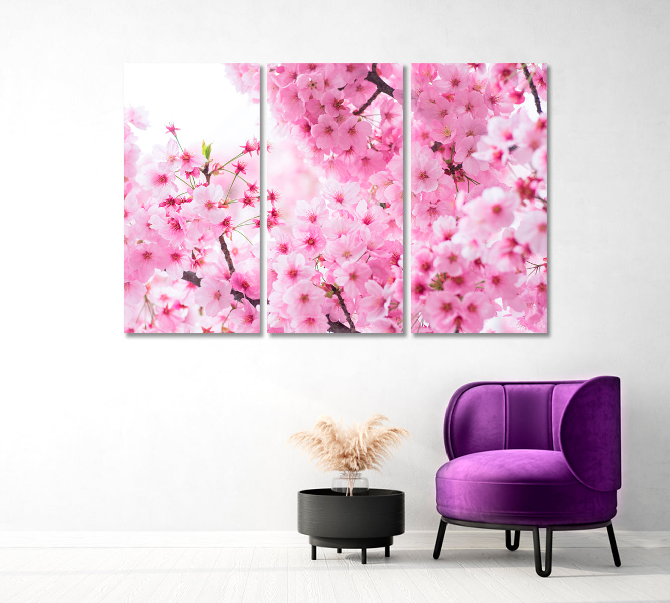 Blooming Japanese Sakura Canvas Print-Canvas Print-CetArt-1 Panel-24x16 inches-CetArt