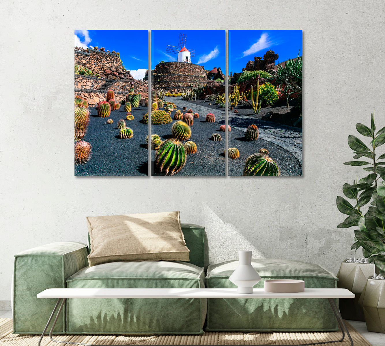 Lanzarote Island Botanical Cactus Garden Canary Islands Canvas Print-Canvas Print-CetArt-1 Panel-24x16 inches-CetArt