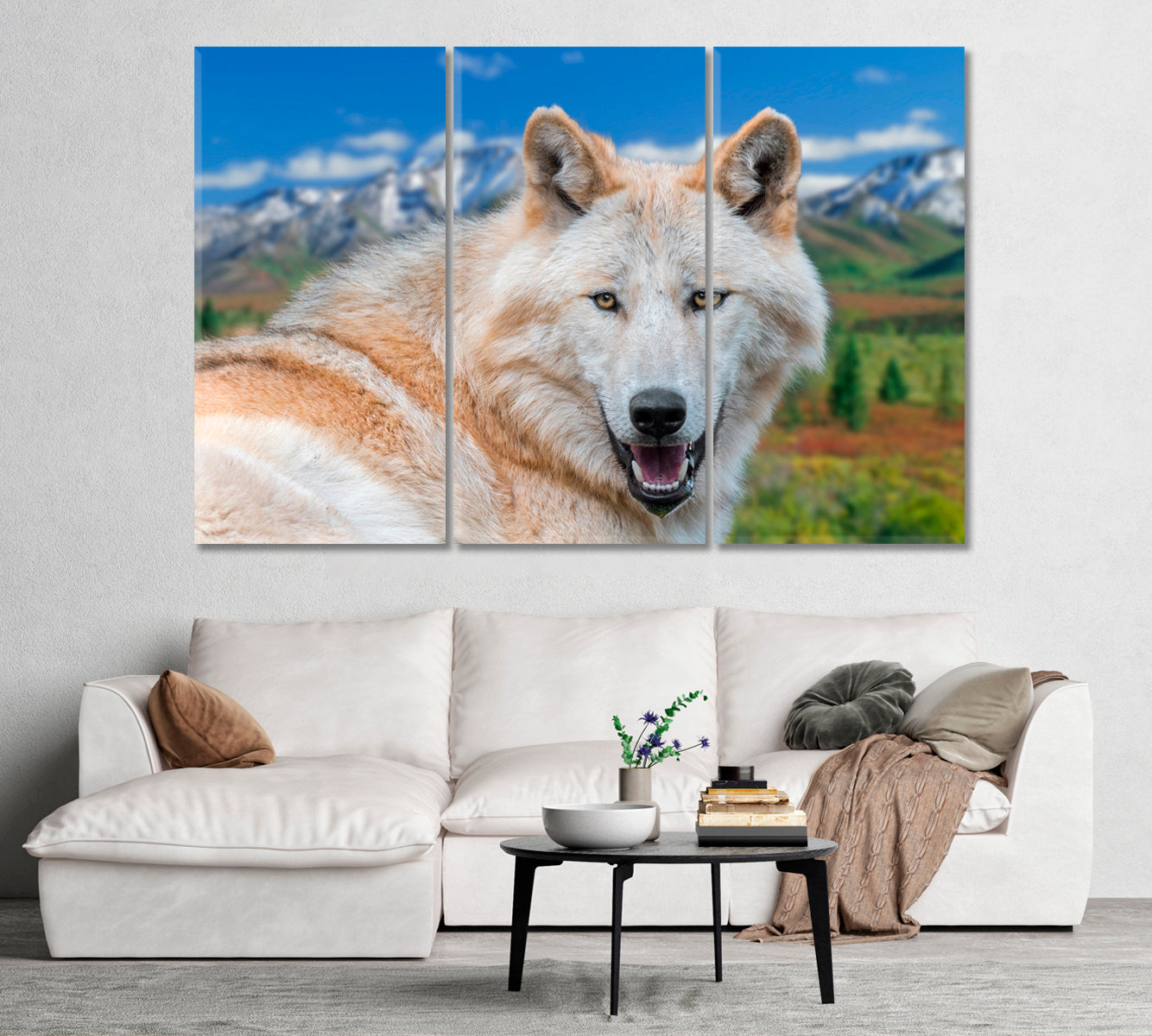 Northwestern Wolf Canvas Print-Canvas Print-CetArt-1 Panel-24x16 inches-CetArt