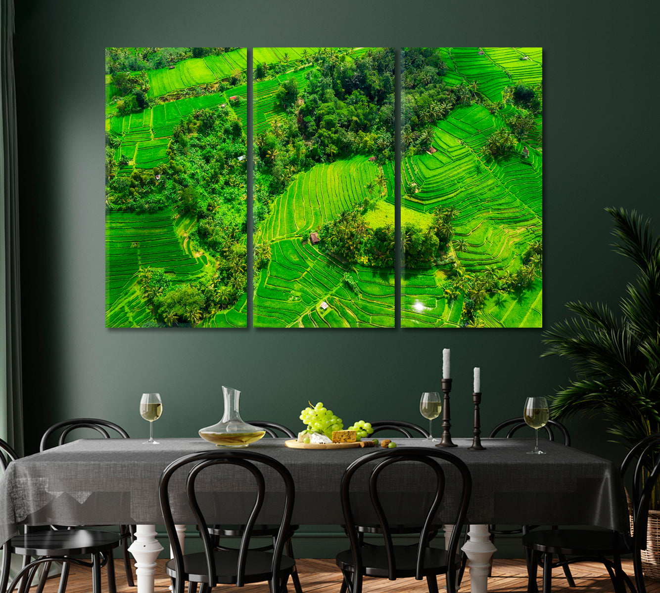 Rice Terraces Bali Indonesia Canvas Print-Canvas Print-CetArt-1 Panel-24x16 inches-CetArt