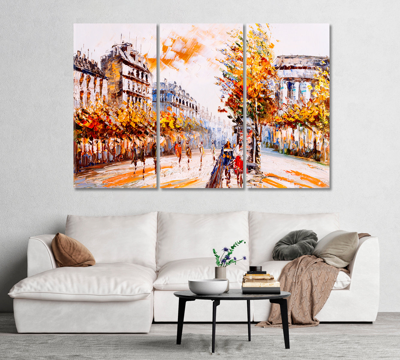 Paris Street Canvas Print-Canvas Print-CetArt-1 Panel-24x16 inches-CetArt