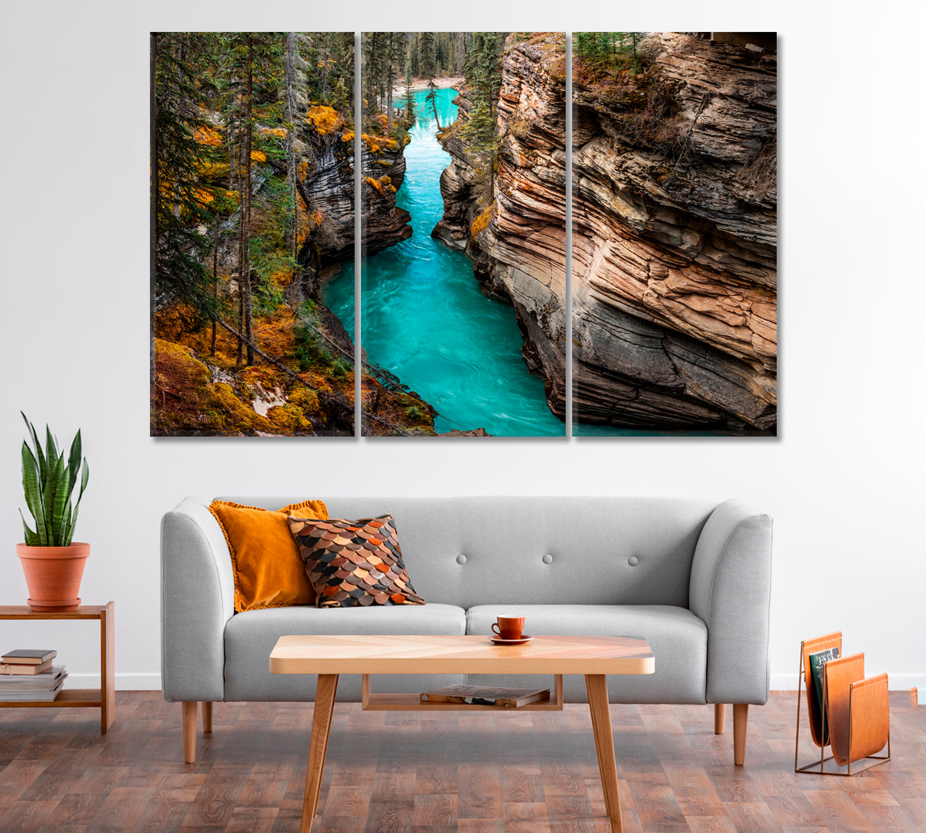 Athabasca Falls Jasper National Park Canada Canvas Print-Canvas Print-CetArt-1 Panel-24x16 inches-CetArt