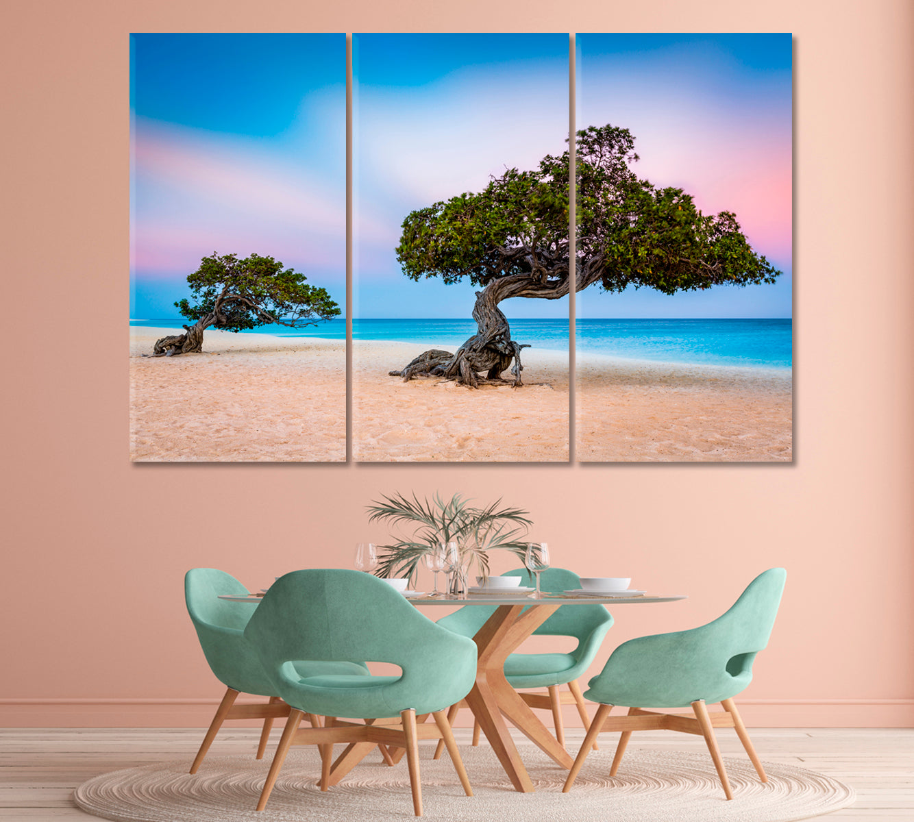 Divi Divi Trees on Eagle Beach Aruba Canvas Print-Canvas Print-CetArt-1 Panel-24x16 inches-CetArt