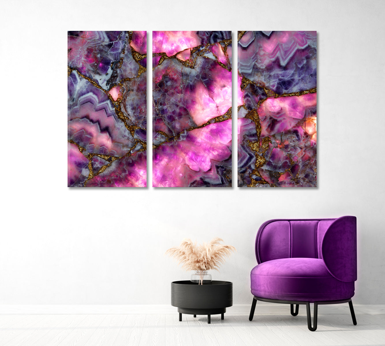 Natural Purple Amethyst Canvas Print-Canvas Print-CetArt-1 Panel-24x16 inches-CetArt